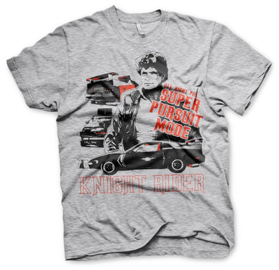 Knight Rider - Super Pursuit Mode Mens T-Shirt (Heather Grey)