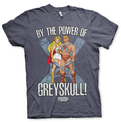 Masters of the Universe - By The Power Of Greyskull Mens T-Shirt (Navy-Heather)