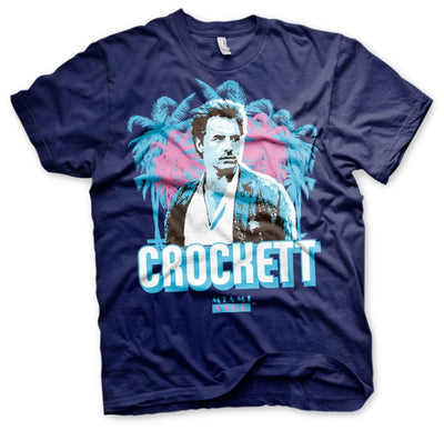Miami Vice - Crockett Palms Mens T-Shirt (Navy)