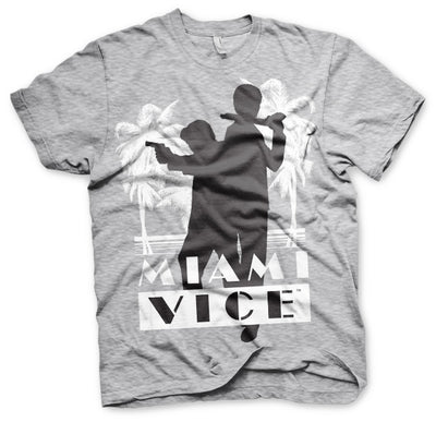 Miami Vice - Silhuettes Mens T-Shirt (Heather Grey)
