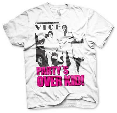 Miami Vice - Party´s Over Kid Mens T-Shirt (White)
