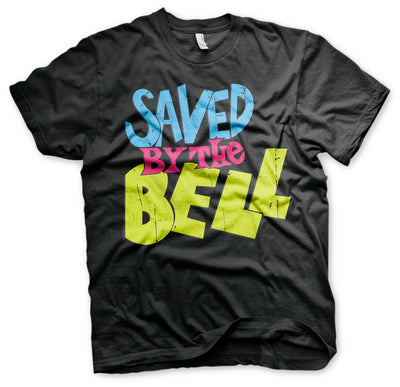 Saved By The Bell - Distressed Logo Mens T-Shirt (Black)