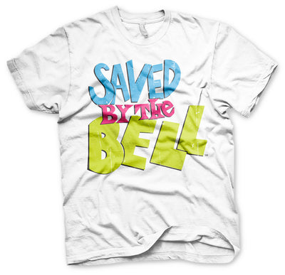 Saved By The Bell - Distressed Logo Mens T-Shirt (White)