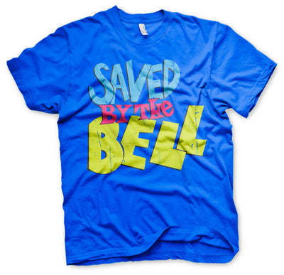Saved By The Bell - Distressed Logo Mens T-Shirt (Blue)