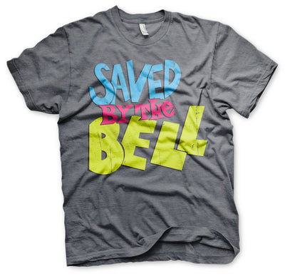 Saved By The Bell - Distressed Logo Mens T-Shirt (Dark-Heather)