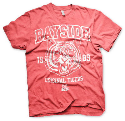 Saved By The Bell - Bayside 1989 Original Tigers Mens T-Shirt (Red-Heather)