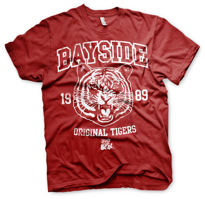 Saved By The Bell - Bayside 1989 Original Tigers Mens T-Shirt (Tango-Red)