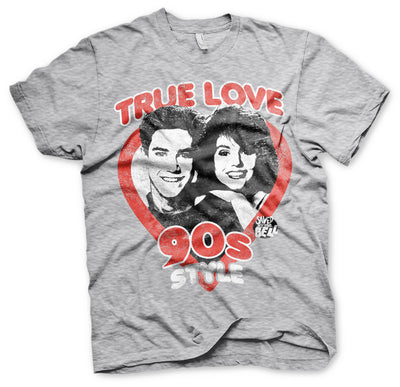Saved By The Bell - True Love 90´s Style Mens T-Shirt (Heather Grey)