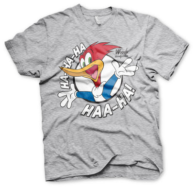 Woody Woodpecker - HAHAHA Mens T-Shirt (Heather Grey)