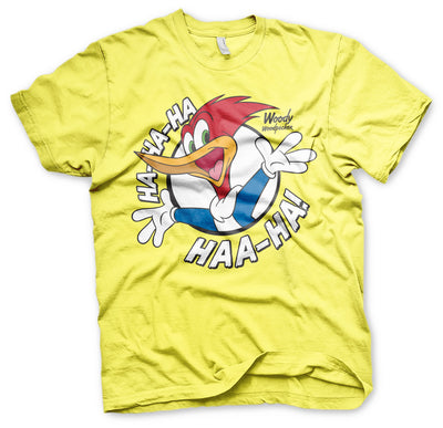 Woody Woodpecker - HAHAHA Mens T-Shirt (Yellow)