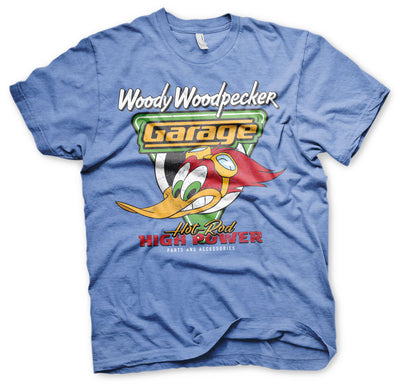 Woody Woodpecker - Garage Mens T-Shirt (Blue-Heather)
