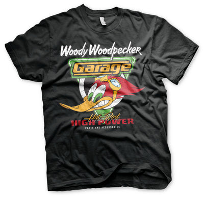 Woody Woodpecker - Garage Mens T-Shirt (Black)