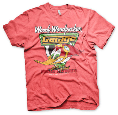 Woody Woodpecker - Garage Mens T-Shirt (Red-Heather)