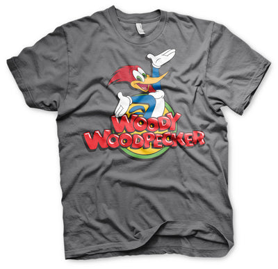 Woody Woodpecker - Classic Logo Mens T-Shirt (Dark Grey)