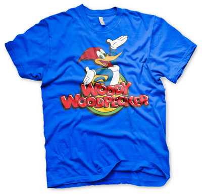 Woody Woodpecker - Classic Logo Mens T-Shirt (Blue)