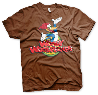 Woody Woodpecker - Classic Logo Mens T-Shirt (Brown)