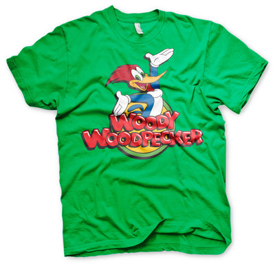 Woody Woodpecker - Classic Logo Mens T-Shirt (Green)
