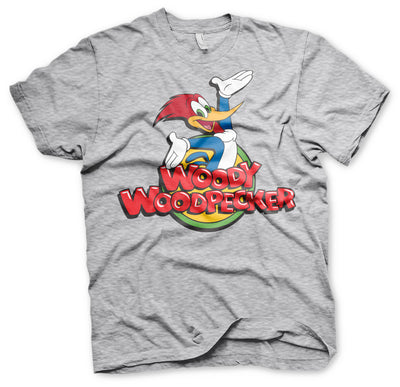Woody Woodpecker - Classic Logo Mens T-Shirt (Heather Grey)