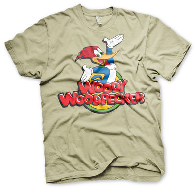 Woody Woodpecker - Classic Logo Mens T-Shirt (Khaki)