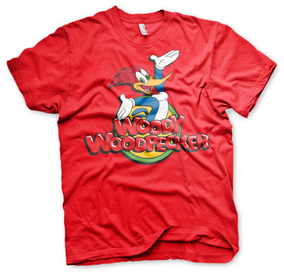 Woody Woodpecker - Classic Logo Mens T-Shirt (Red)