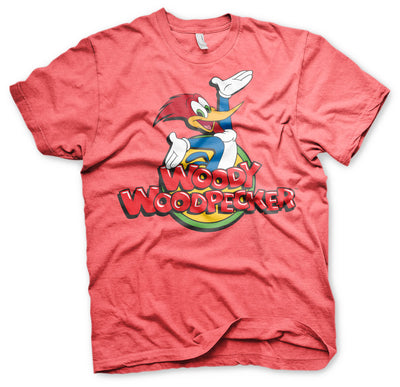Woody Woodpecker - Classic Logo Mens T-Shirt (Red-Heather)