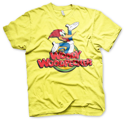 Woody Woodpecker - Classic Logo Mens T-Shirt (Yellow)
