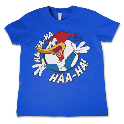 Woody Woodpecker - HAHAHA Kids T-Shirt (Blue)