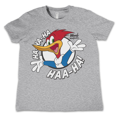 Woody Woodpecker - HAHAHA Kids T-Shirt (Heather Grey)
