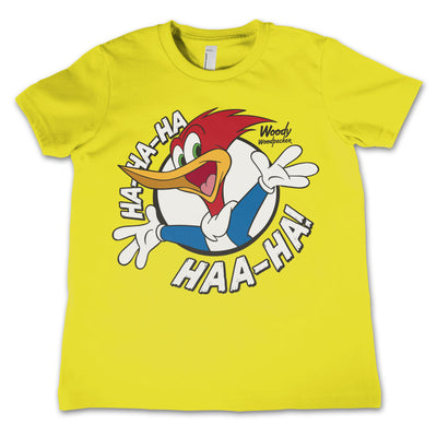 Woody Woodpecker - HAHAHA Kids T-Shirt (Yellow)
