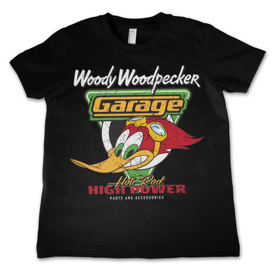 Woody Woodpecker - Garage Kids T-Shirt (Black)