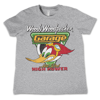 Woody Woodpecker - Garage Kids T-Shirt (Heather Grey)