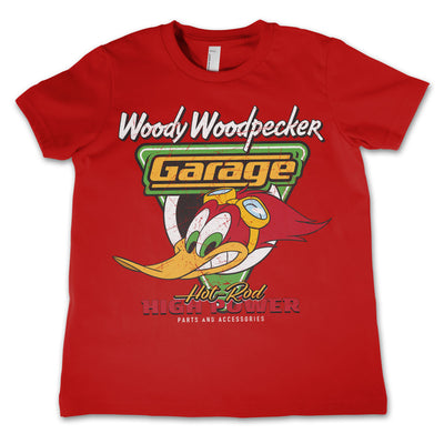 Woody Woodpecker - Garage Kids T-Shirt (Red)