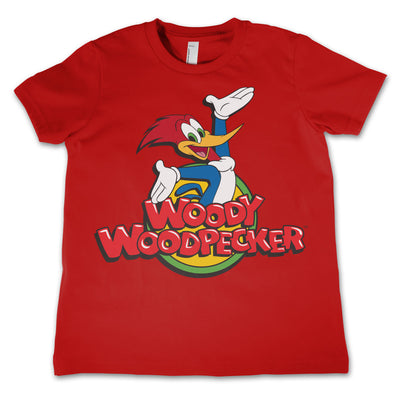 Woody Woodpecker - Classic Logo Kids T-Shirt (Red)