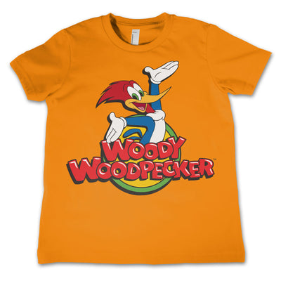 Woody Woodpecker - Classic Logo Kids T-Shirt (Orange)