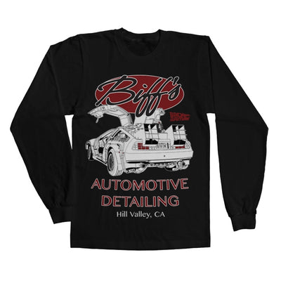 Back To The Future - Biff's Automotive Detailing Long Sleeve T-Shirt (Black)