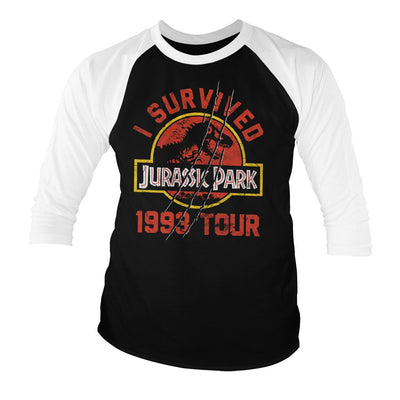 Jurassic Park - 1993 Tour Long Sleeve T-Shirt (White-Black)