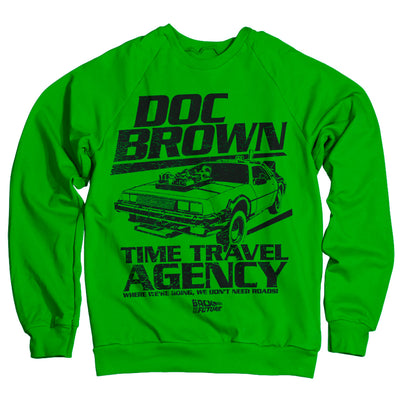 Back To The Future - Doc Brown Time Travel Agency Sweatshirt (Green)