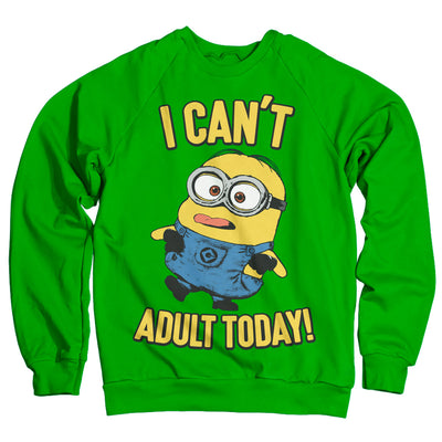 Minions - I Can't Adult Today Sweatshirt (Green)