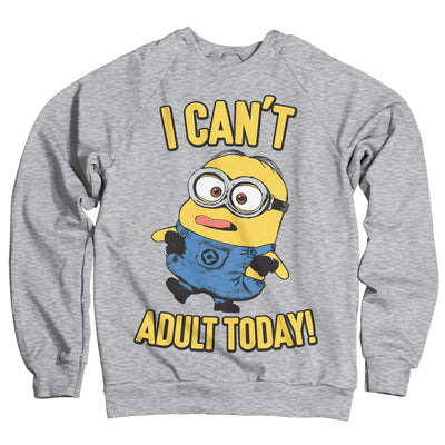 Minions - I Can't Adult Today Sweatshirt (Heather Grey)