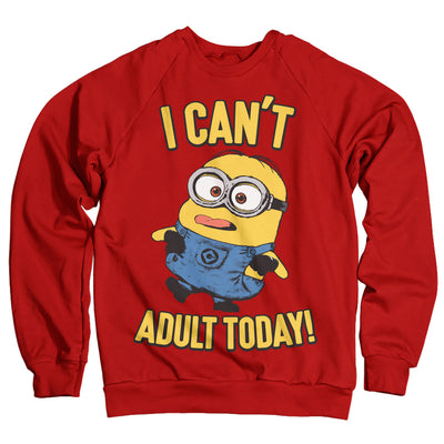 Minions - I Can't Adult Today Sweatshirt (Red)