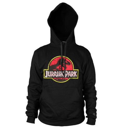 Jurassic Park - Distressed Logo Big & Tall Hoodie (Black)