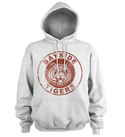Saved By The Bell - Bayside Tigers Washed Logo Hoodie (White)