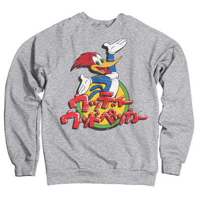 Woody Woodpecker - Washed Japanese Logo Sweatshirt (Heather Grey)