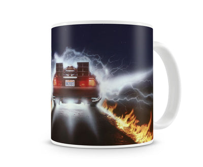 Back To The Future - Delorean Fire Tracks Coffee Mug