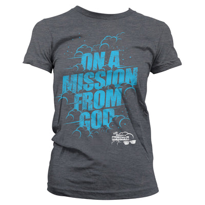 The Blues Brothers - On A Mission From Women T-Shirt (Dark-Heather)