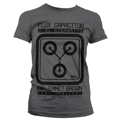 Back To The Future - Flux Capacitor Women T-Shirt (Dark Grey)