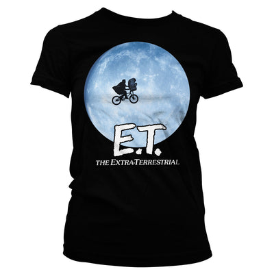 E.T. - Bike In The Moon Women T-Shirt (Black)