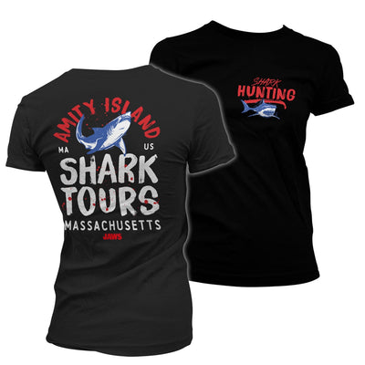 JAWS - Amity Island Shark Tours Women T-Shirt (Black)