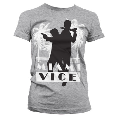 Miami Vice - Silhuettes Women T-Shirt (Heather Grey)