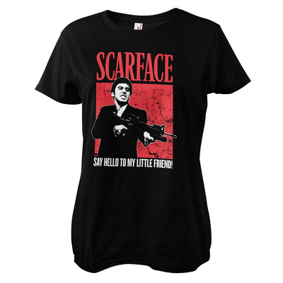 Scarface - Say Hello To My Little Friend Women T-Shirt (Black)